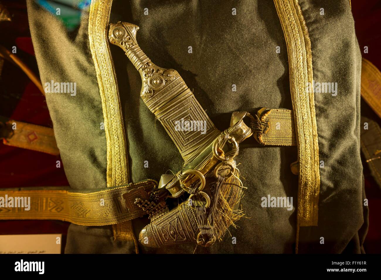Oman, Maskat, Bait al Zubair Museum, sa'idi, ot dekorative Messer Stockfoto