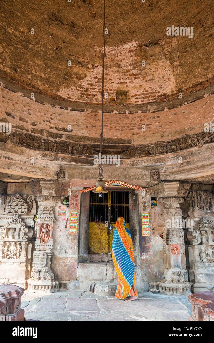 Indien, Rajasthan Zustand, Abhaneri, Chand Baori Tempel Stockfoto