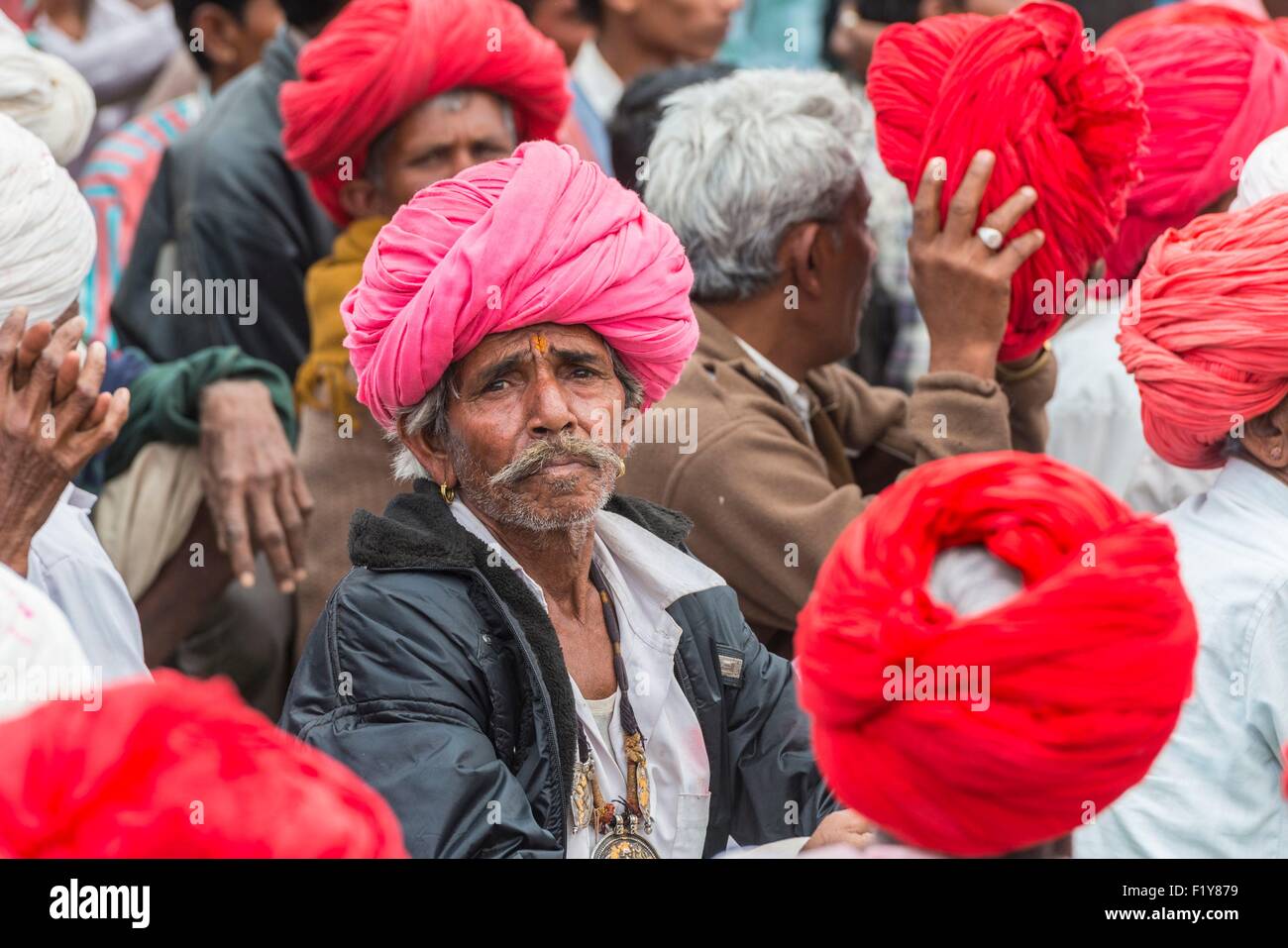 Indien, Rajasthan, Ranakpur, Bauern Landesmesse Stockfoto