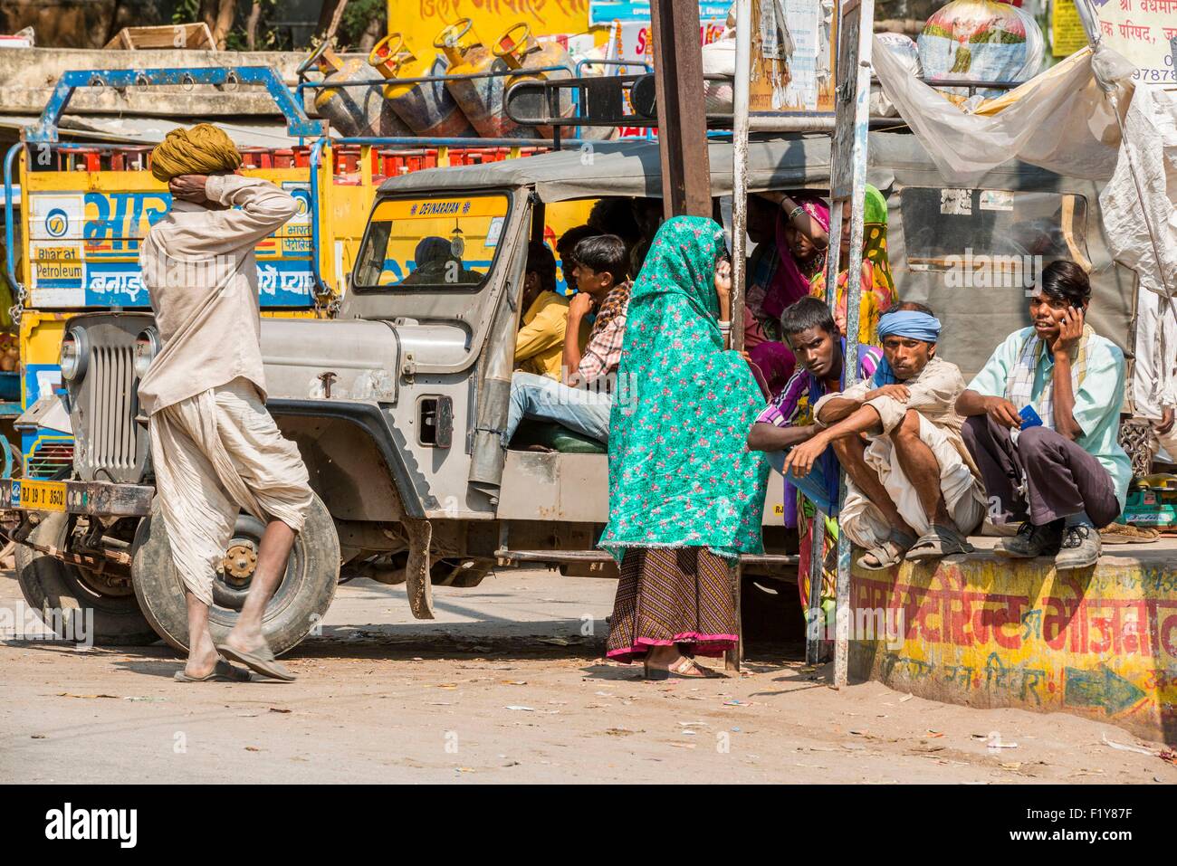 Indien, Rajasthan Zustand, Saira, Leben im Dorf Stockfoto