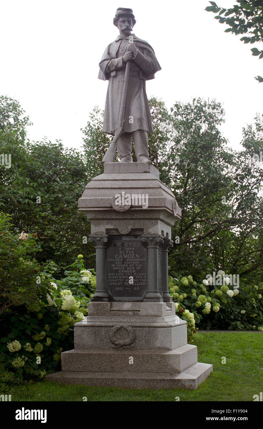 Amerikanischen zivilen Kriegsdenkmal, Camden, Maine, USA. Stockfoto