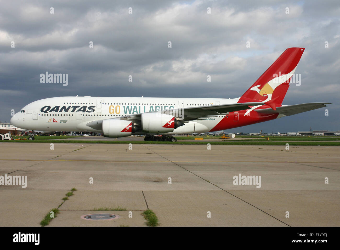 Qantas Wallabies Rugby-Weltmeisterschaft gehen Australien Stockfoto