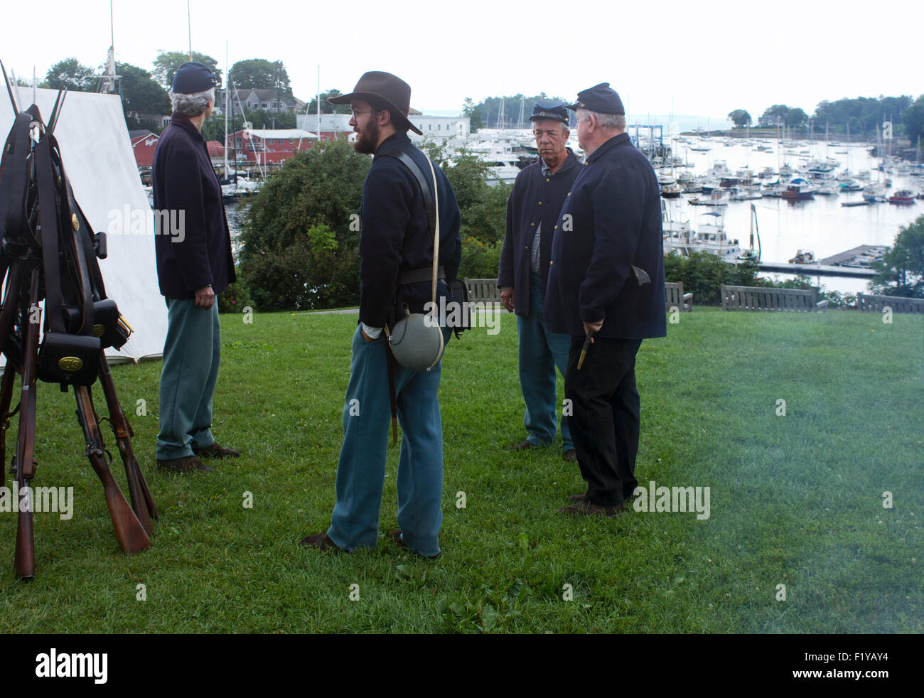 American Civil War Reenactment in Rockport, Maine. Stockfoto