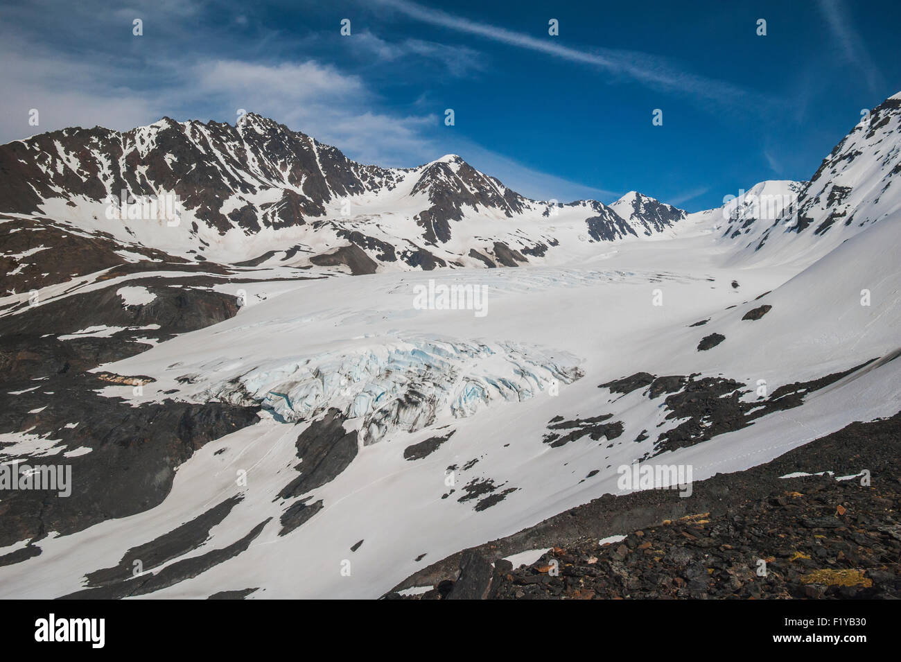 Alaska, Gletscher, Scenic, Chugach Crow Creek Pass Stockfoto