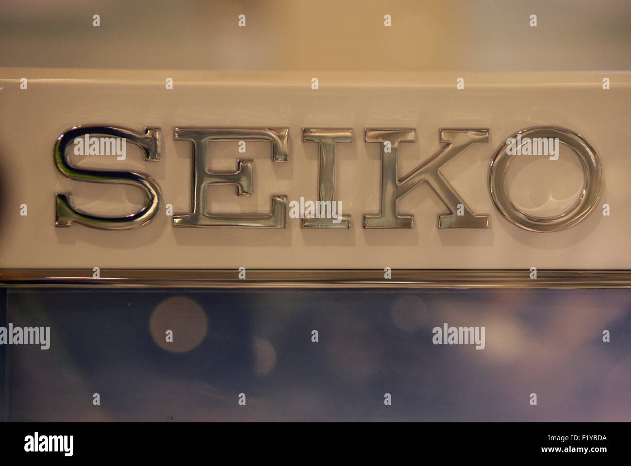 Markenname: "Seiko", Dezember 2013, Berlin. Stockfoto