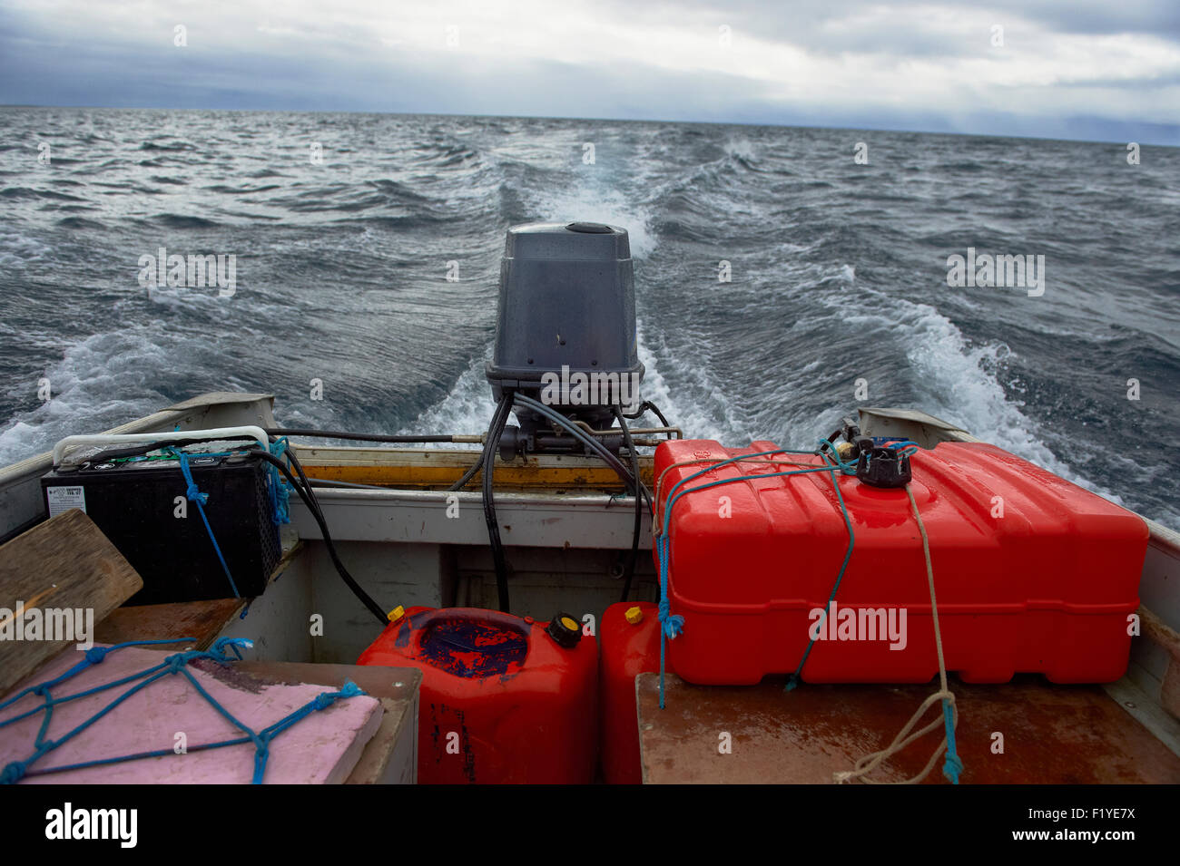 Kanada, Motorboot, Nunavut, Nordpolarmeer Stockfoto