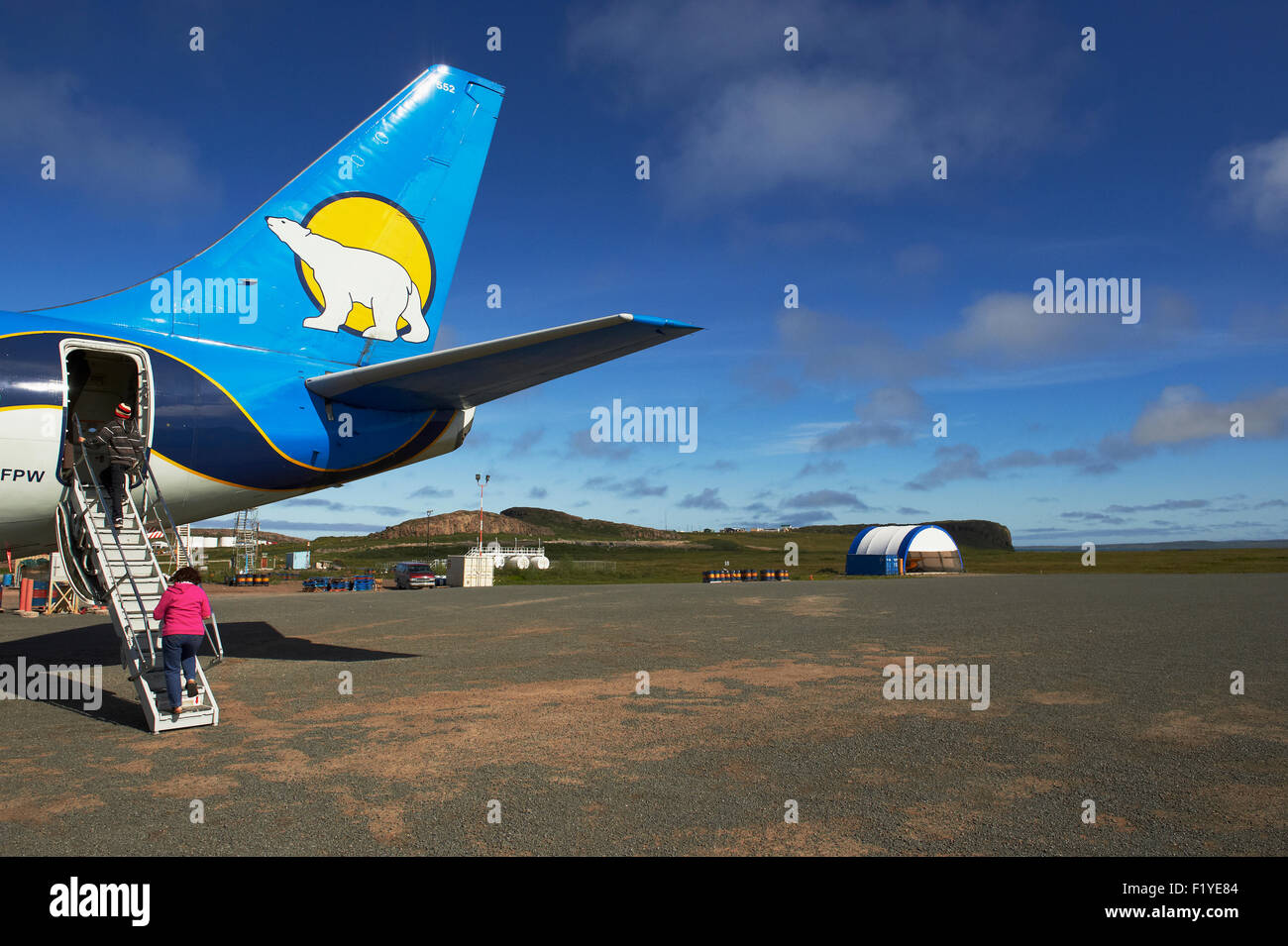 Kanada, Flugzeug, Nunavut, Kugluktuk Stockfoto