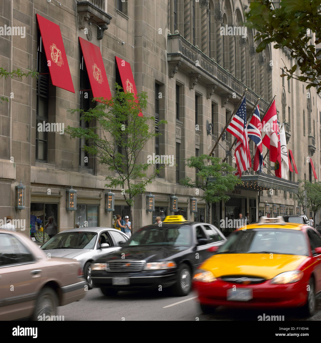Amerikanische Flagge, amerikanische Flaggen, Auto, Automobil Stockfoto