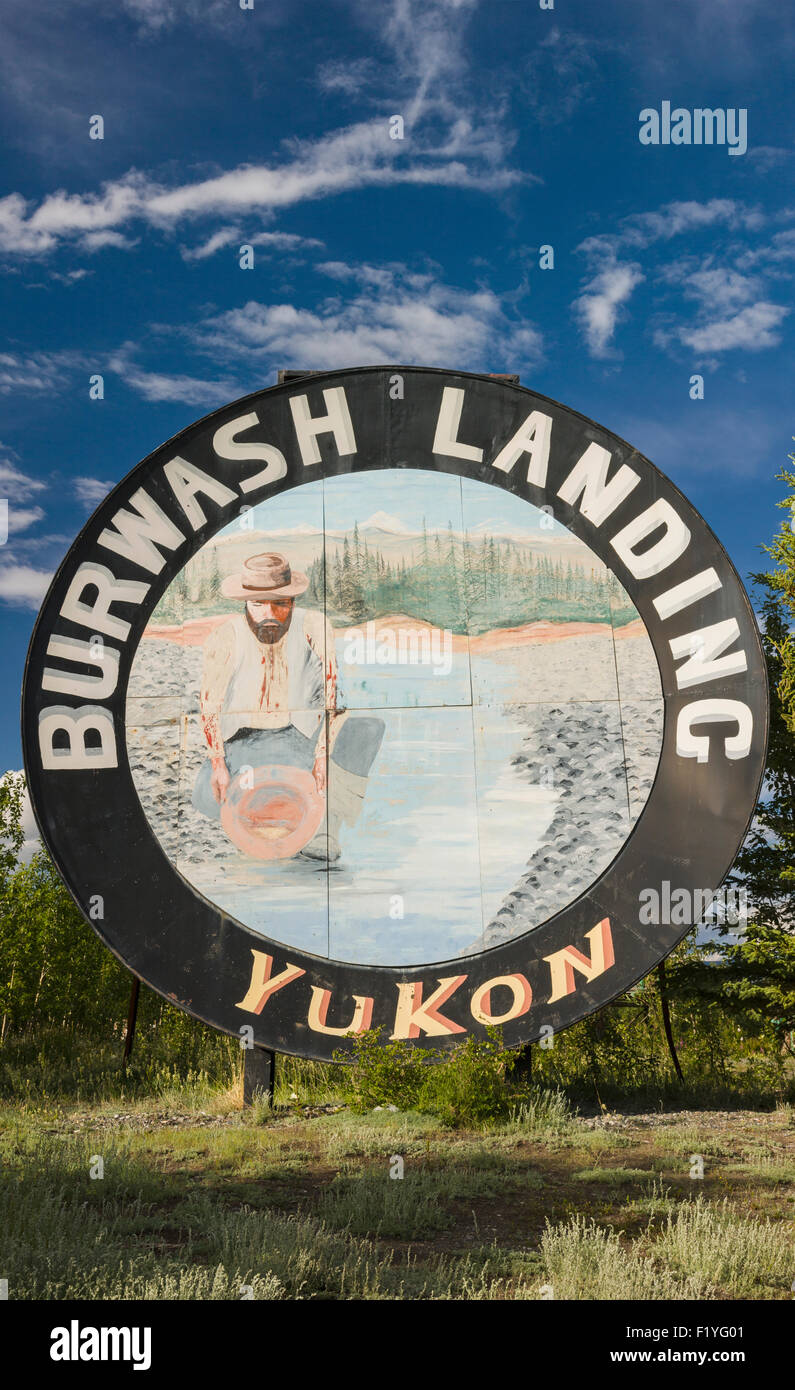 Zeichen, Kanada, Yukon, Burwash Landing Stockfoto