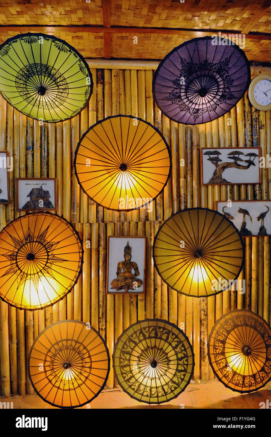 Regenschirm, Einzelhandel, Myanmar, Kultur Stockfoto