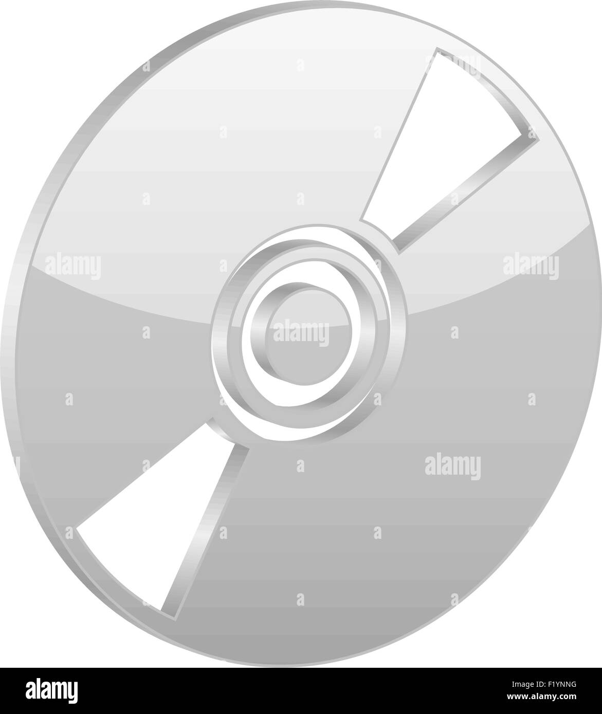 Grau-CD-Symbol auf einem weißen Hintergrund. Vektor-Illustration. Stock Vektor