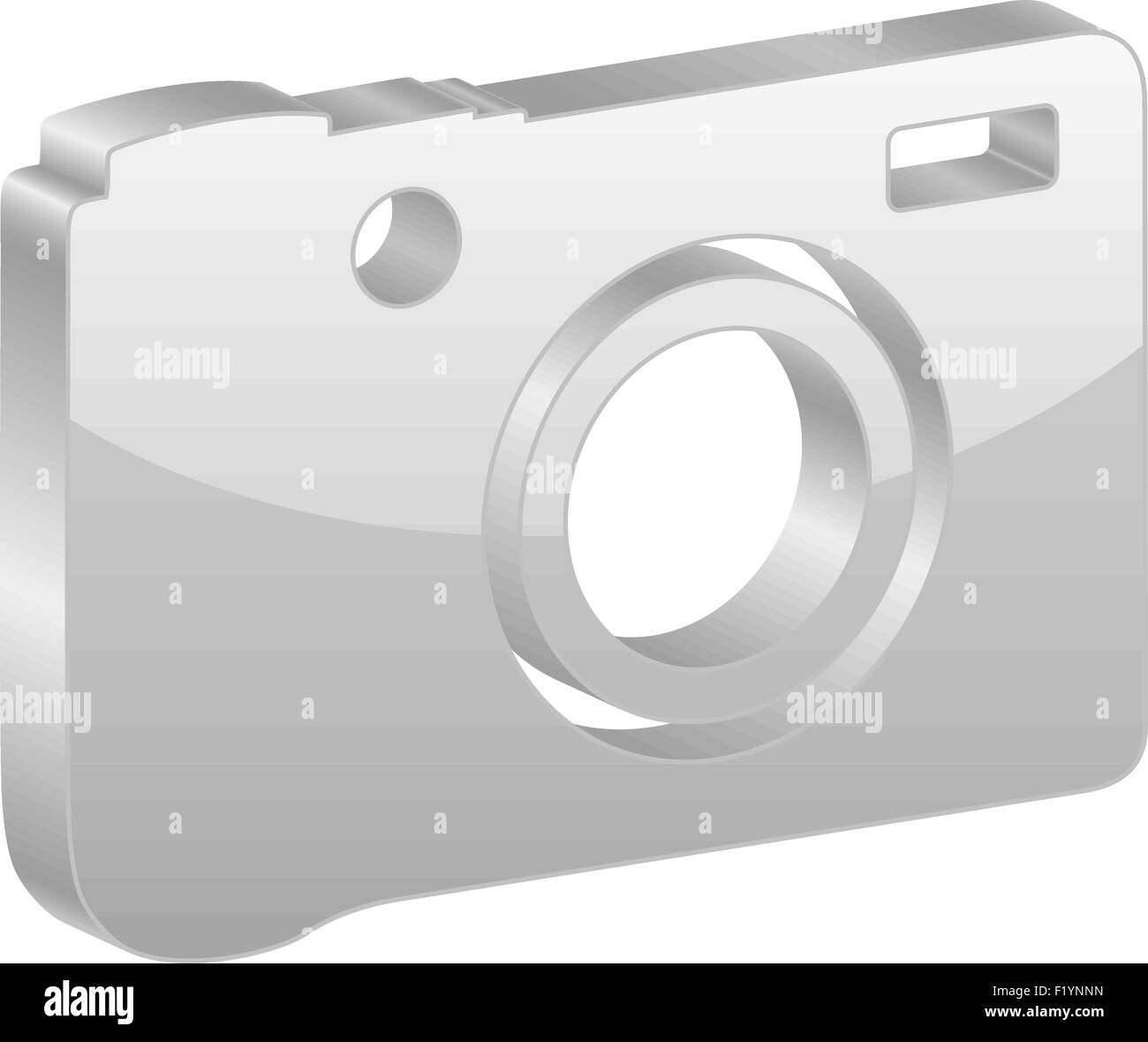 Graue digitale Foto-Symbol auf einem weißen Hintergrund. Vektor-Illustration. Stock Vektor