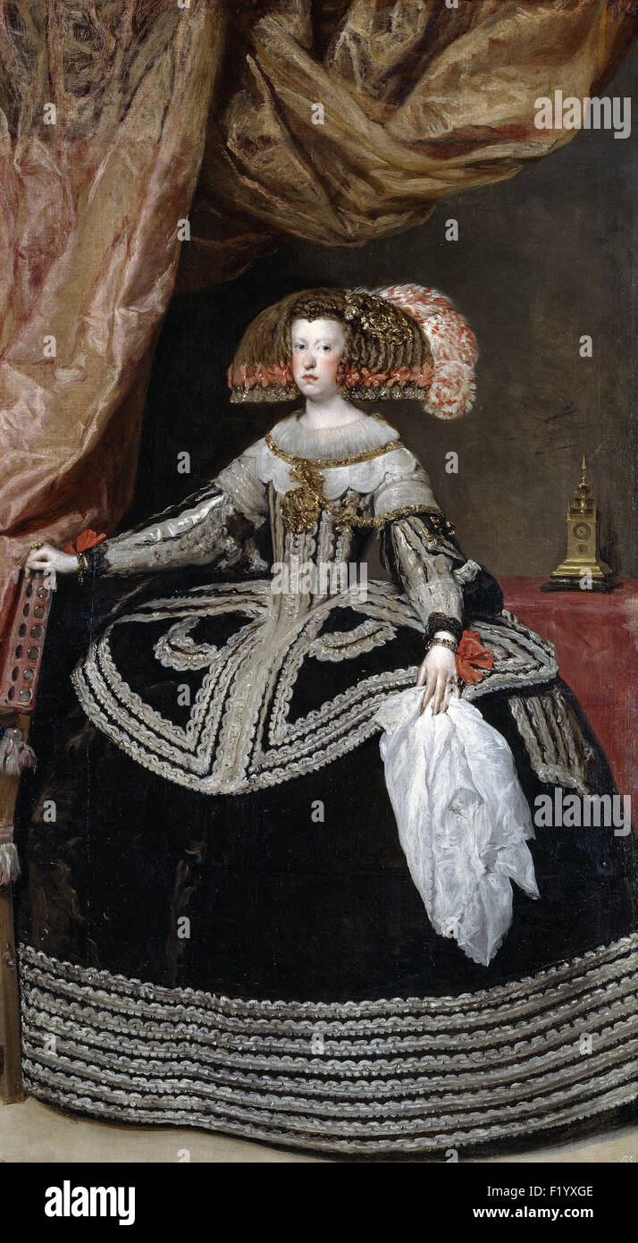Diego Velázquez - Mariana von Österreich, Königin von Spanien Stockfoto
