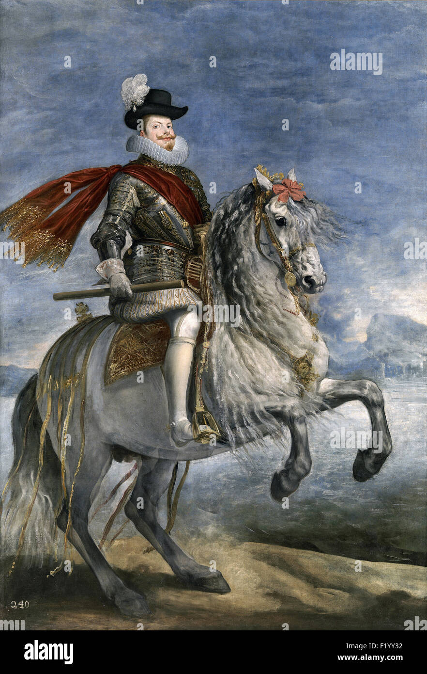 Diego Velázquez - Philip III auf dem Pferderücken Stockfoto