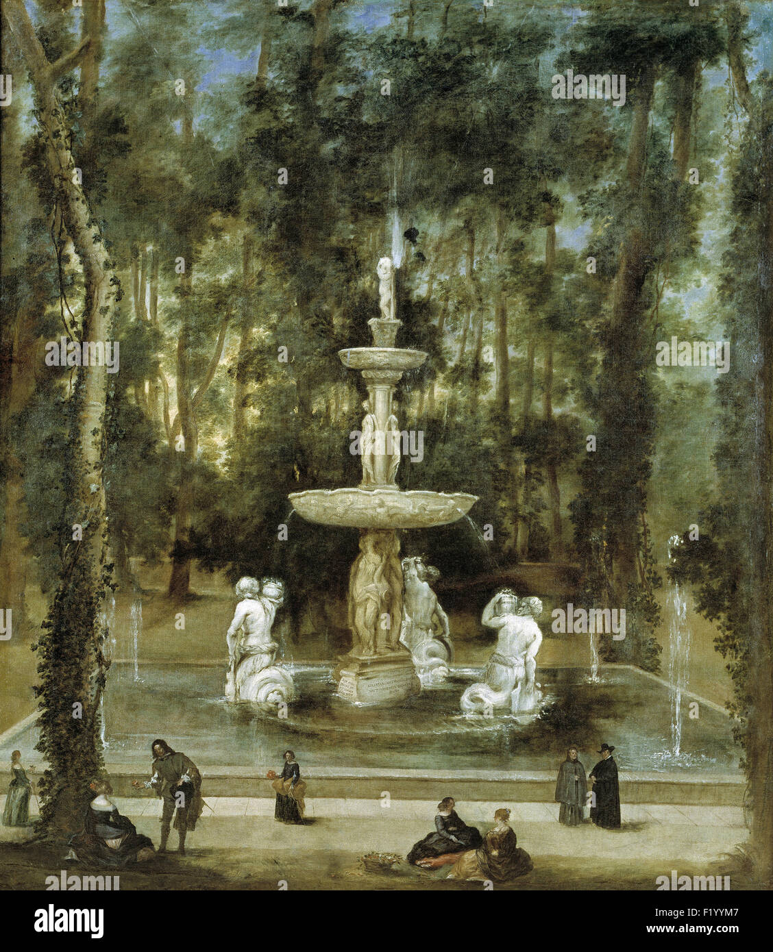 Diego Velázquez - La Fuente de Los Tritonus En el Jardín De La Isla de Aranjuez Stockfoto