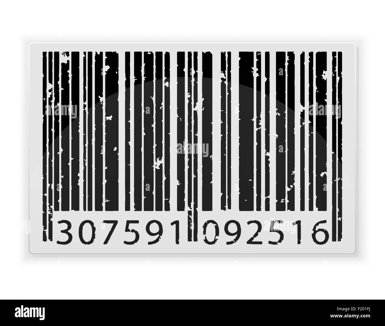 abstrakte Barcode-Vektor-Illustration isoliert auf weißem Hintergrund Stock Vektor