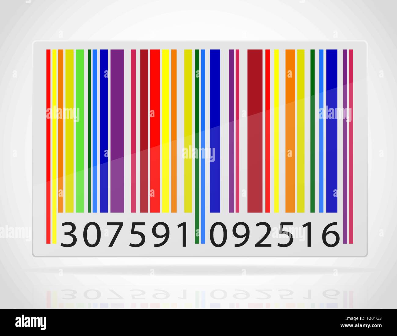 bunte Barcode-Vektor-Illustration isoliert auf weißem Hintergrund Stock Vektor