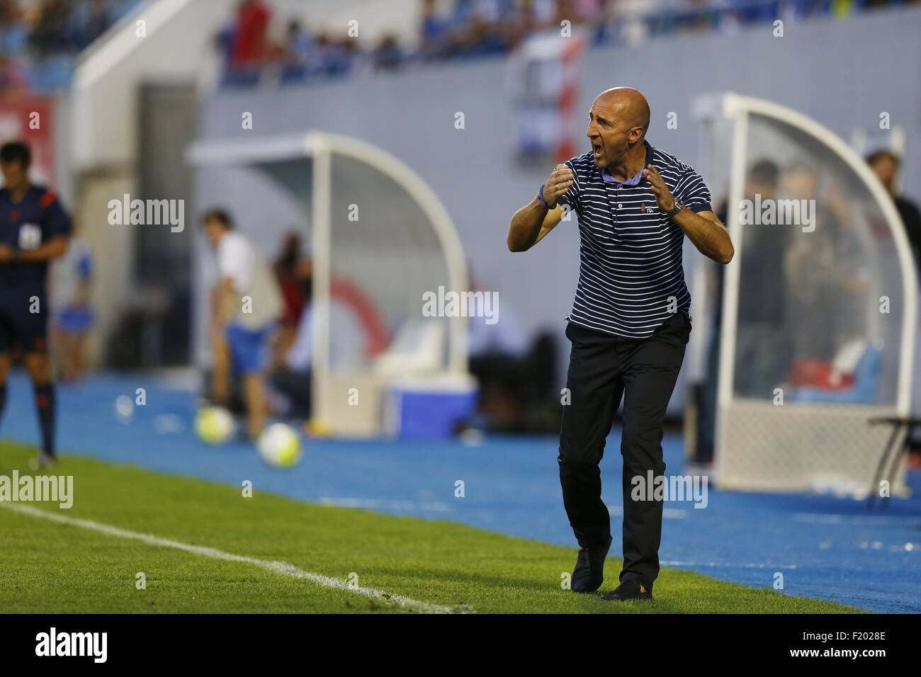 Ranko Popovic (Zaragoza), 6. September 2015 - Fußball / Fußball: Spanisch "Liga Adelante" match zwischen CD Leganés 1: 1 Real Saragossa im kommunalen Butarque Stadium in Leganes, Spanien. (Foto von Mutsu Kawamori/AFLO) Stockfoto