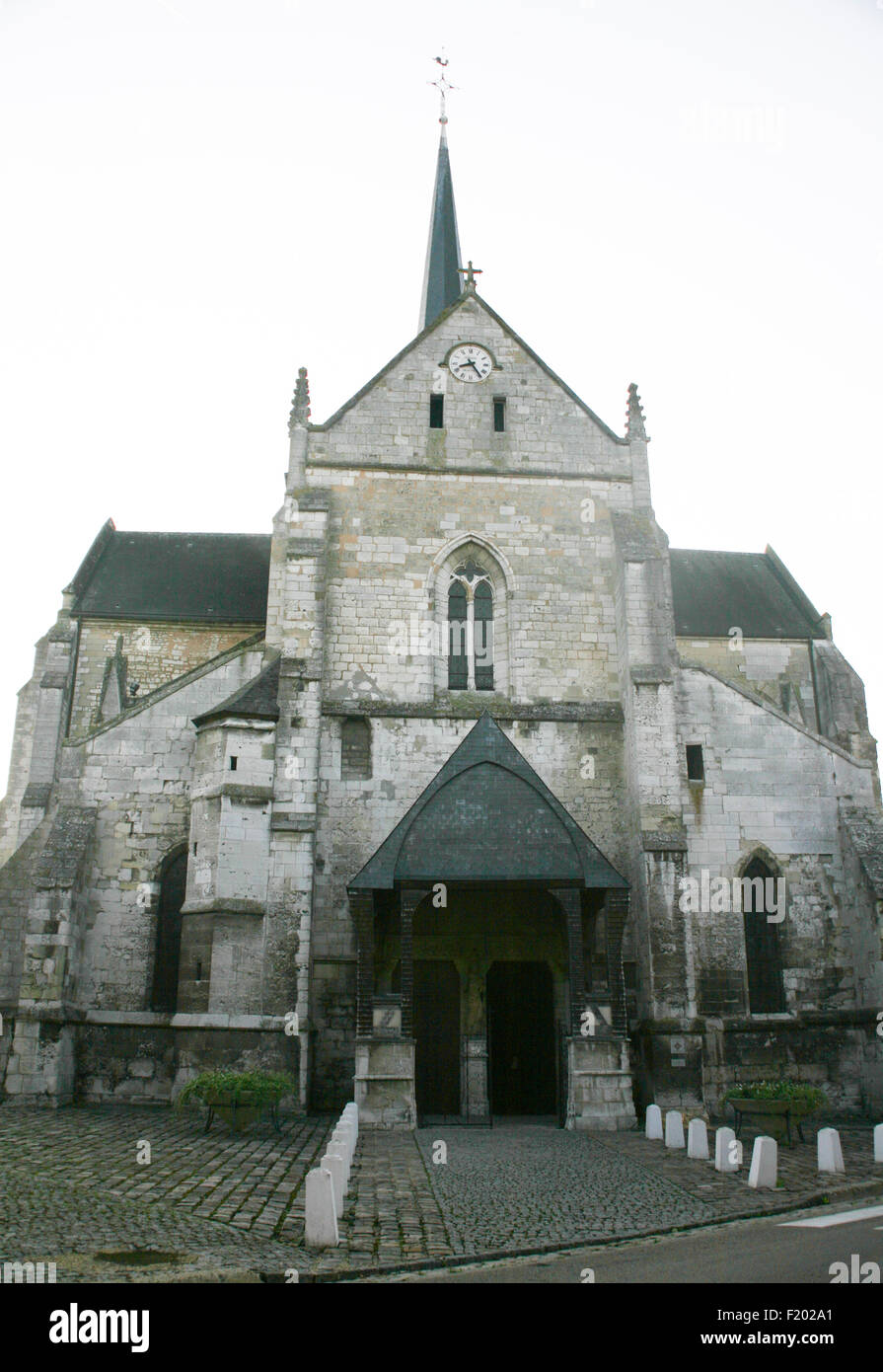 Les Andelys Stadtzentrum, Haute-Normandie, Frankreich Stockfoto