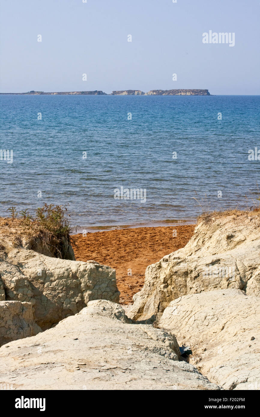 Blick auf Kefalonia Strand, Griechenland Stockfoto