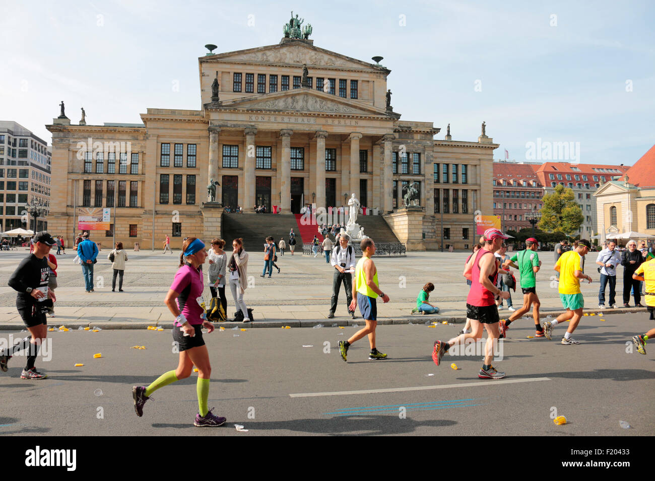 Impressionen - Berlin-Marathon, 28. September 2014, Berlin-Mitte. Stockfoto