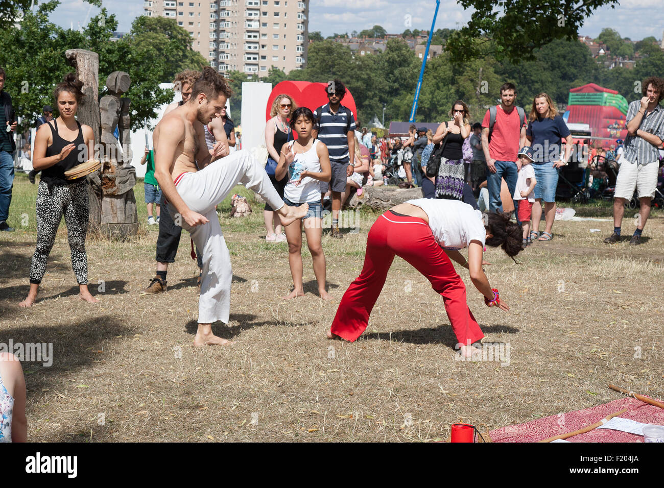 Brasilianischen Capoeira Tänzer Lambeth Country Show Stockfoto