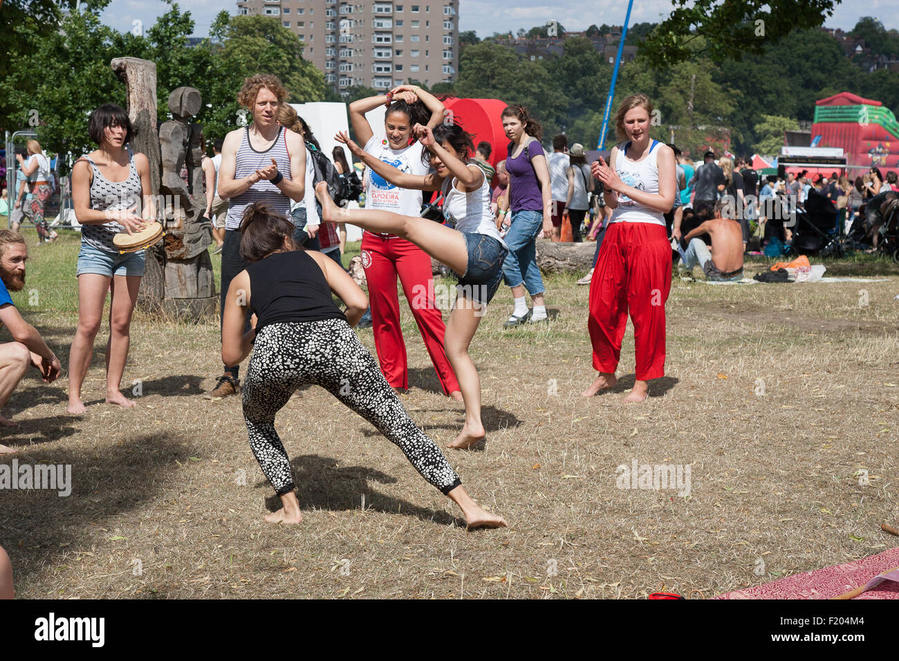 Brasilianischen Capoeira Tänzer Lambeth Country Show Stockfoto