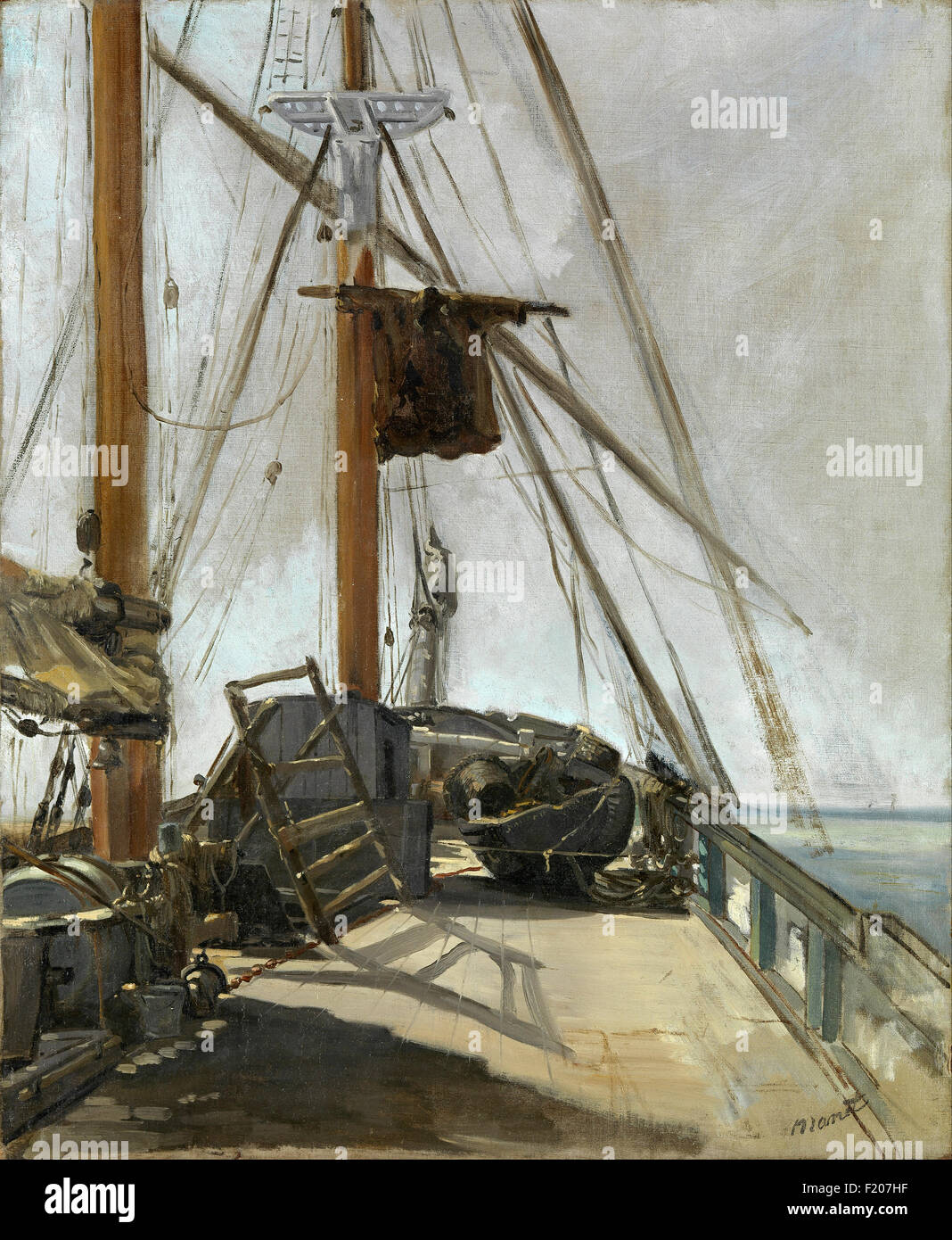 Edouard Manet - dem Schiffsdeck Stockfoto