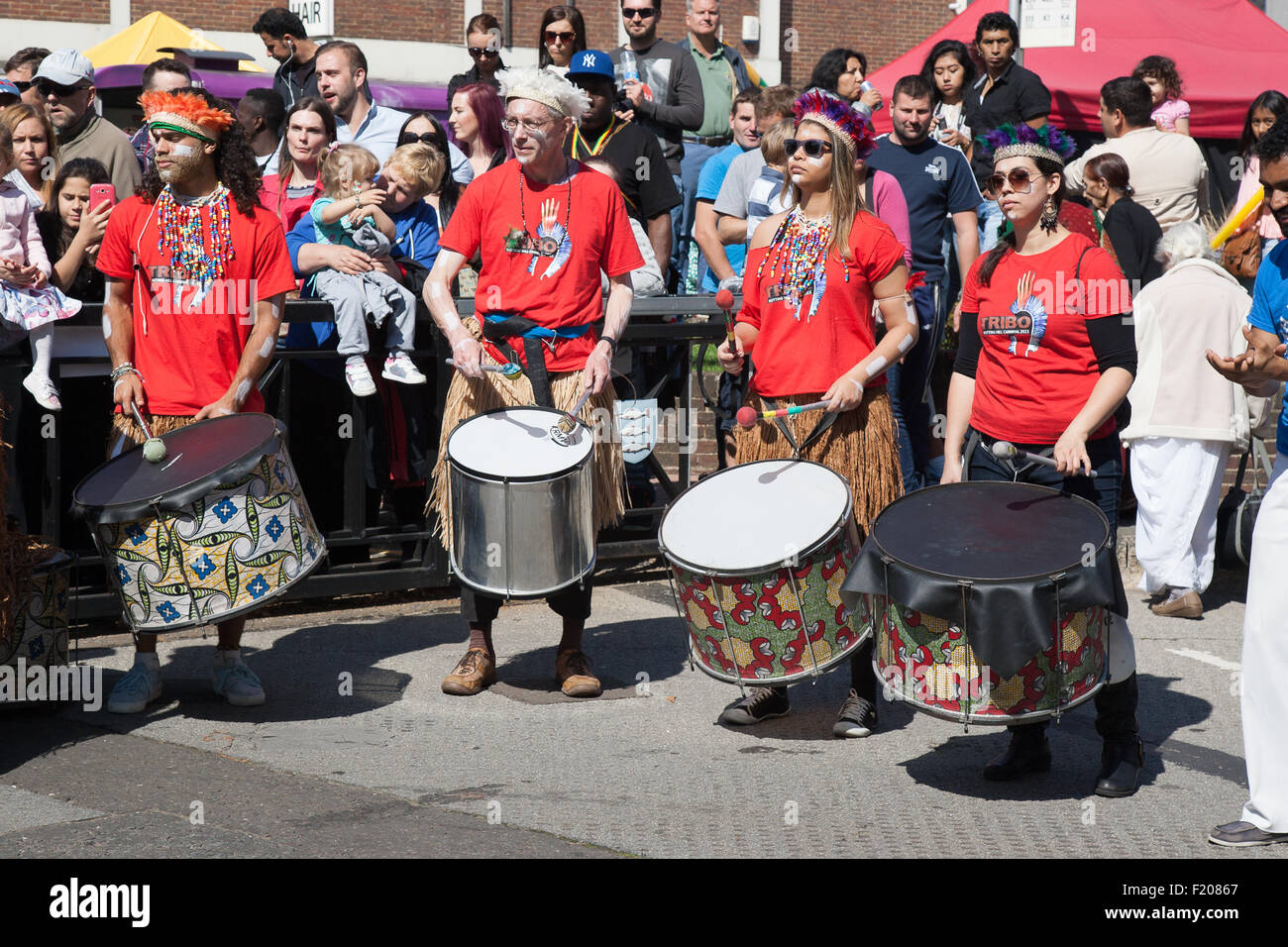 Capoeira-brasilianische Tänzer Kingston Karneval Stockfoto