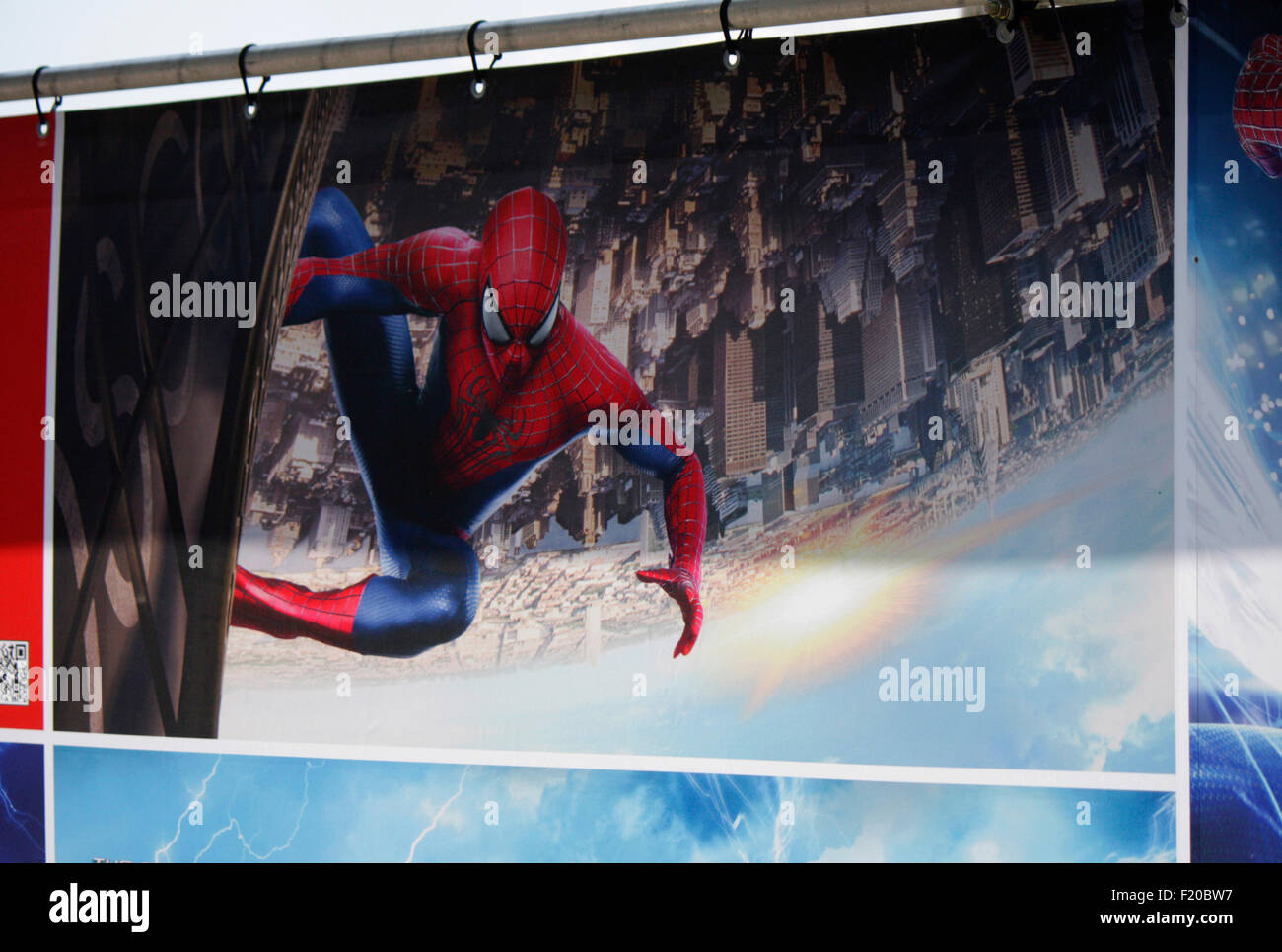 Werbeplakate Fuer Den Spielfilm "Spiderman", Berlin. Stockfoto