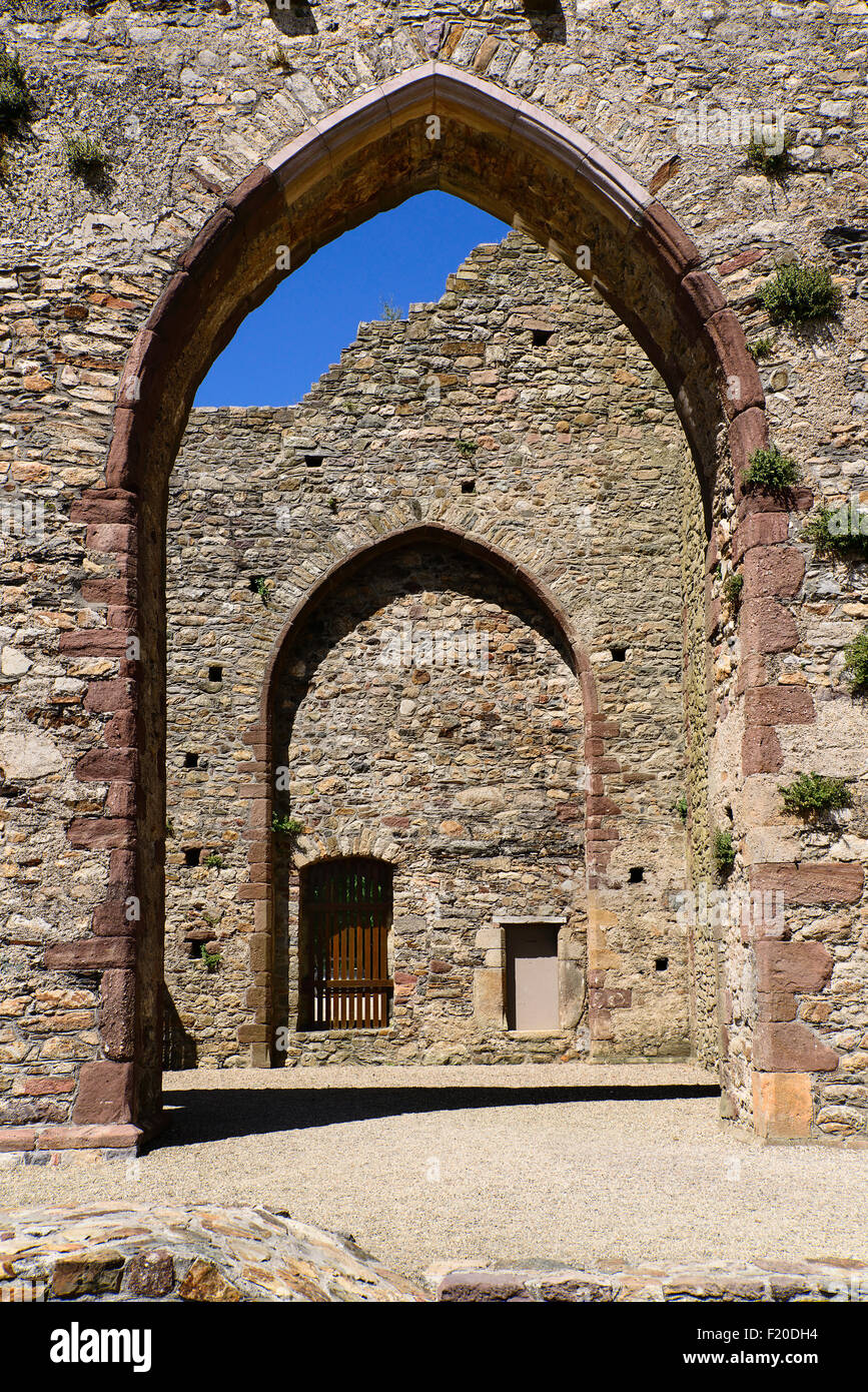 Irland, County Wexford, Tintern Abbey, 13. Jahrhundert Zisterzienser-Abtei. Stockfoto