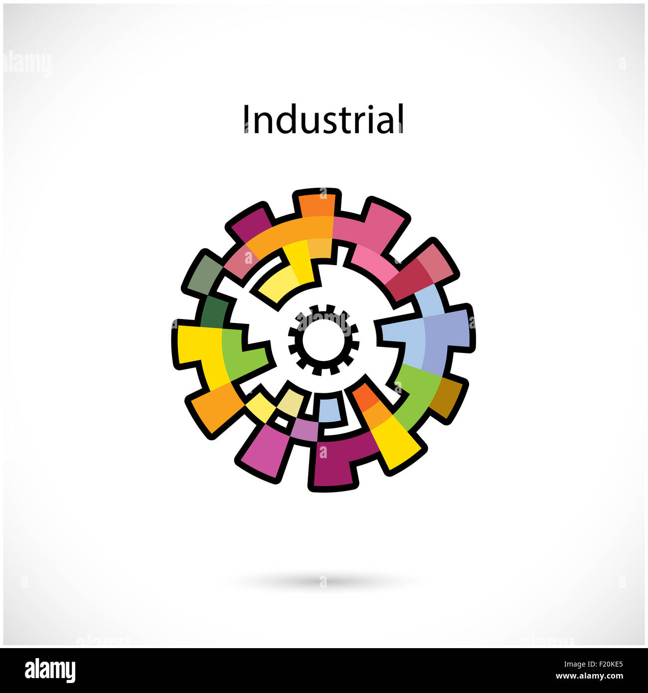 Kreative Kreis abstrakte Logo-Design-Vorlage. Firmenkundengeschäft industrielle kreative Logo Symbol. Stockfoto