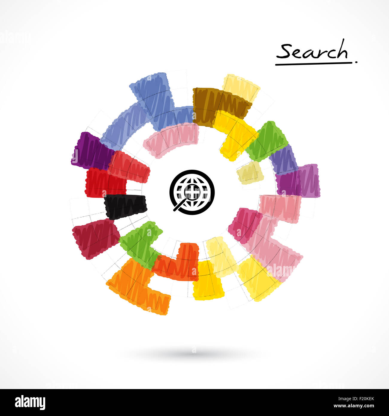 Kreative Kreis abstrakte Logo-Design-Vorlage. Firmenkundengeschäft Technologie kreative Logo Symbol. Stockfoto