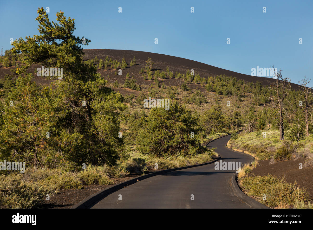 Arco, Idaho - Panoramastraße im Krater des Moon National Monument. Stockfoto