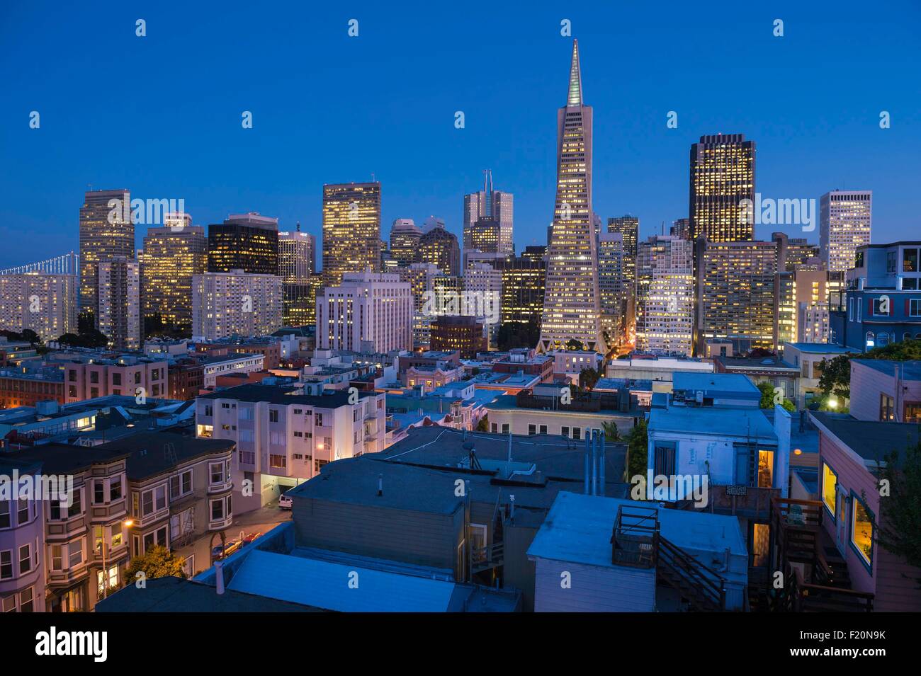 USA, California, San Francisco, Transamerica Pyramid (Transamerica Tower) vom Architekten William Pereira Stockfoto