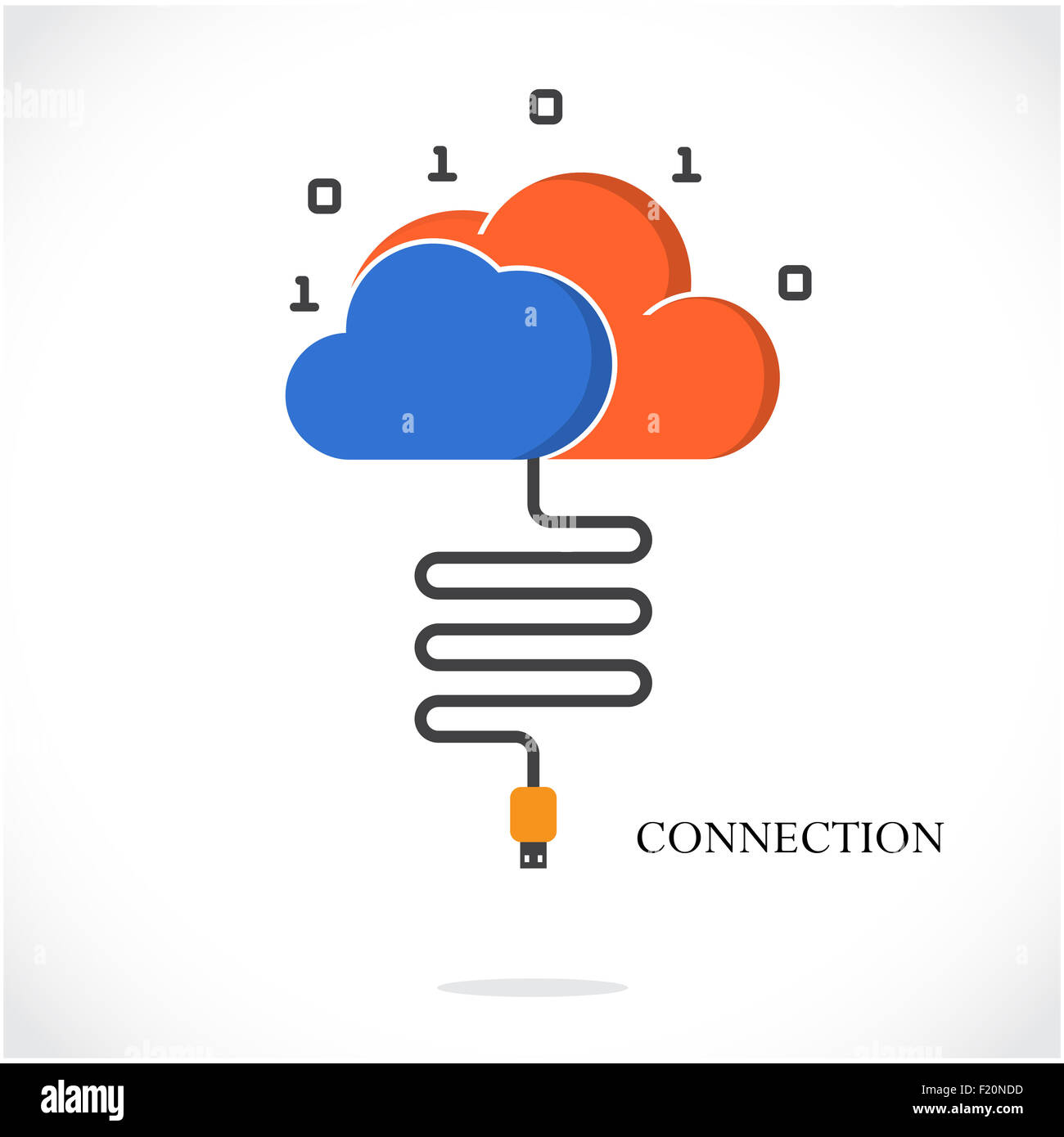 Geschäftsverbindung und Cloudcomputing Technologie. Business und Technologie zu unterzeichnen. Stockfoto