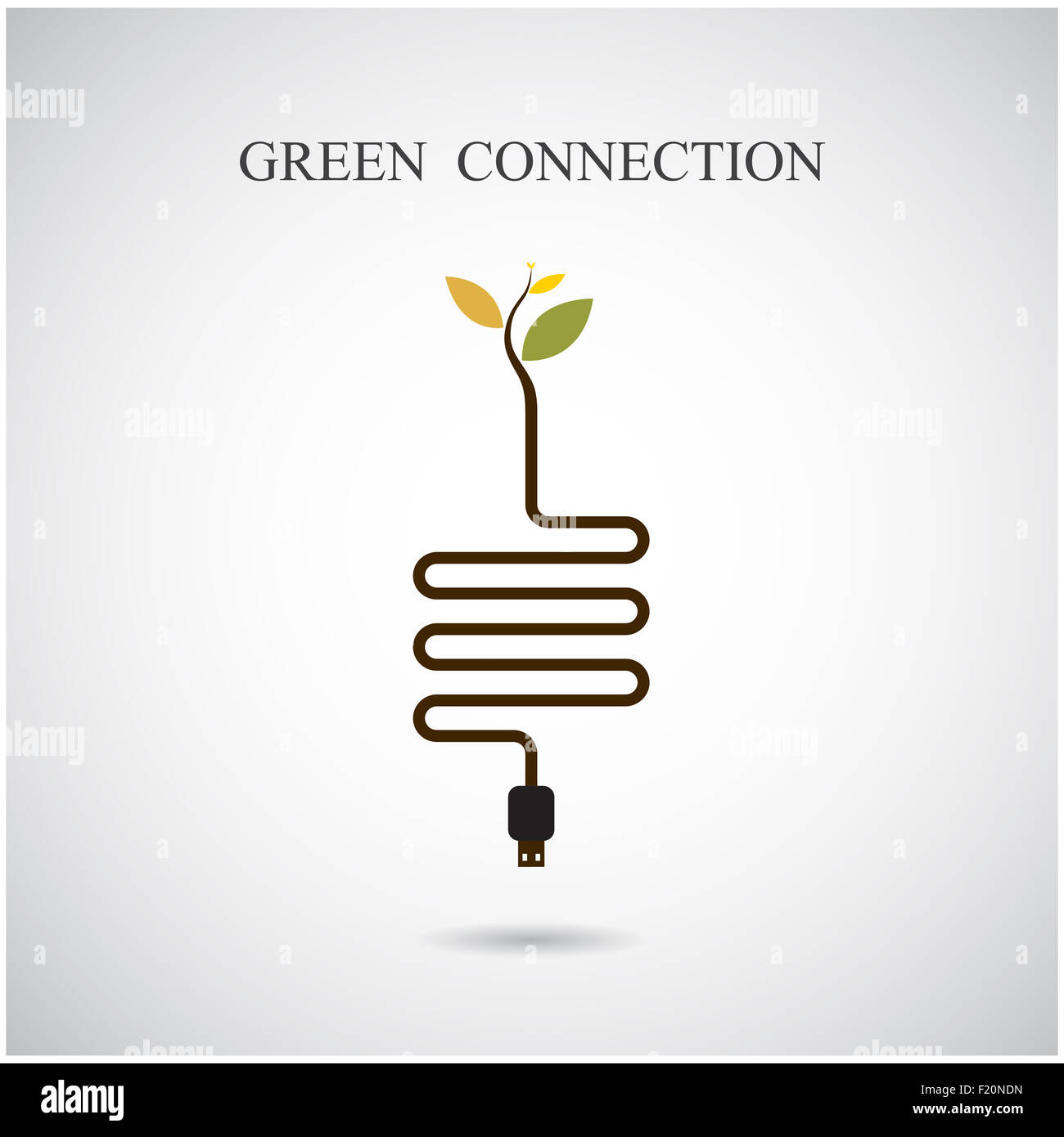Grüne Verbindung Konzept. Grüne Umgebung Zeichen, Bildung und Wirtschaft Idee. Stockfoto