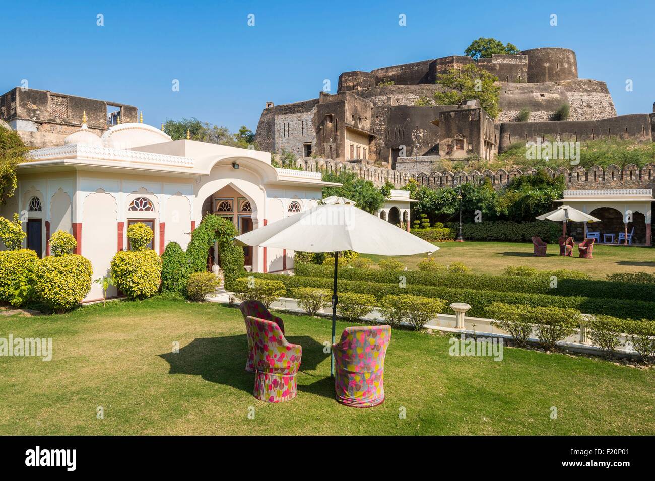 Indien, Rajasthan Zustand, Shahpura, das Luxushotel Shahpura Haveli Stockfoto