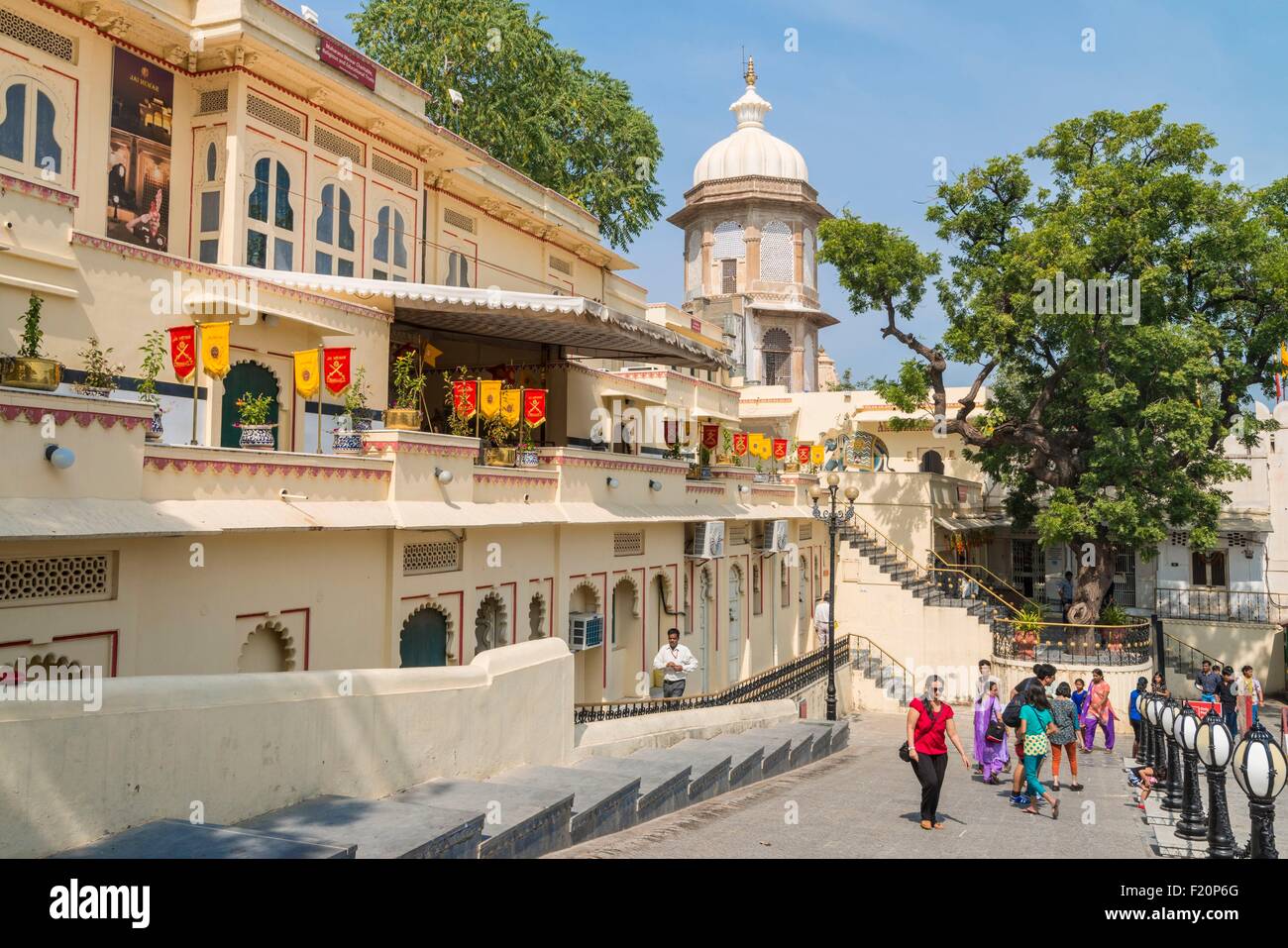 Indien, Rajasthan Staat, Udaipur, Stadtschloss, Hotel und Residenz des Maharadschas Stockfoto