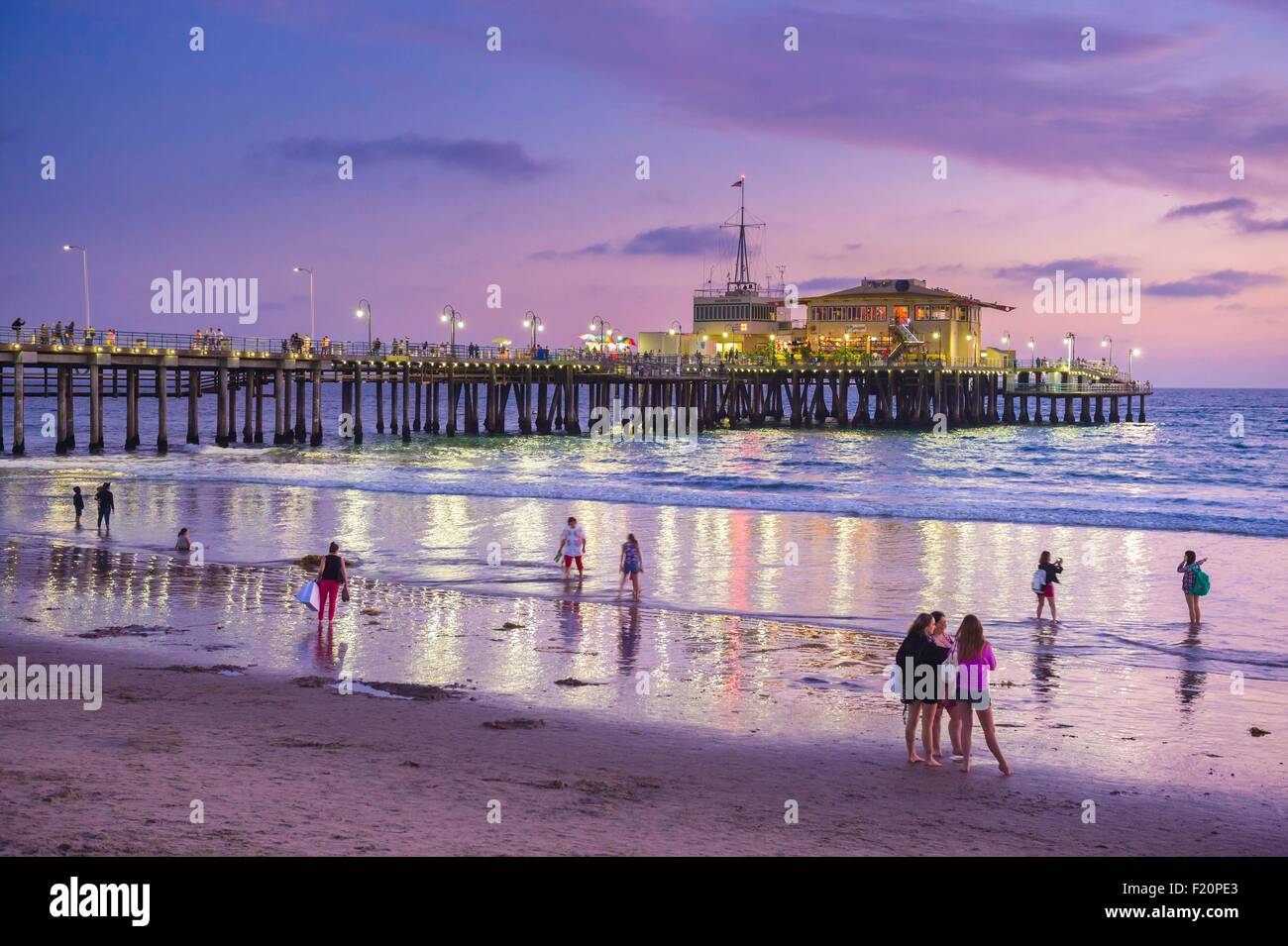 USA, California, Los Angeles, Santa Monica, Santa Monica Pier Stockfoto