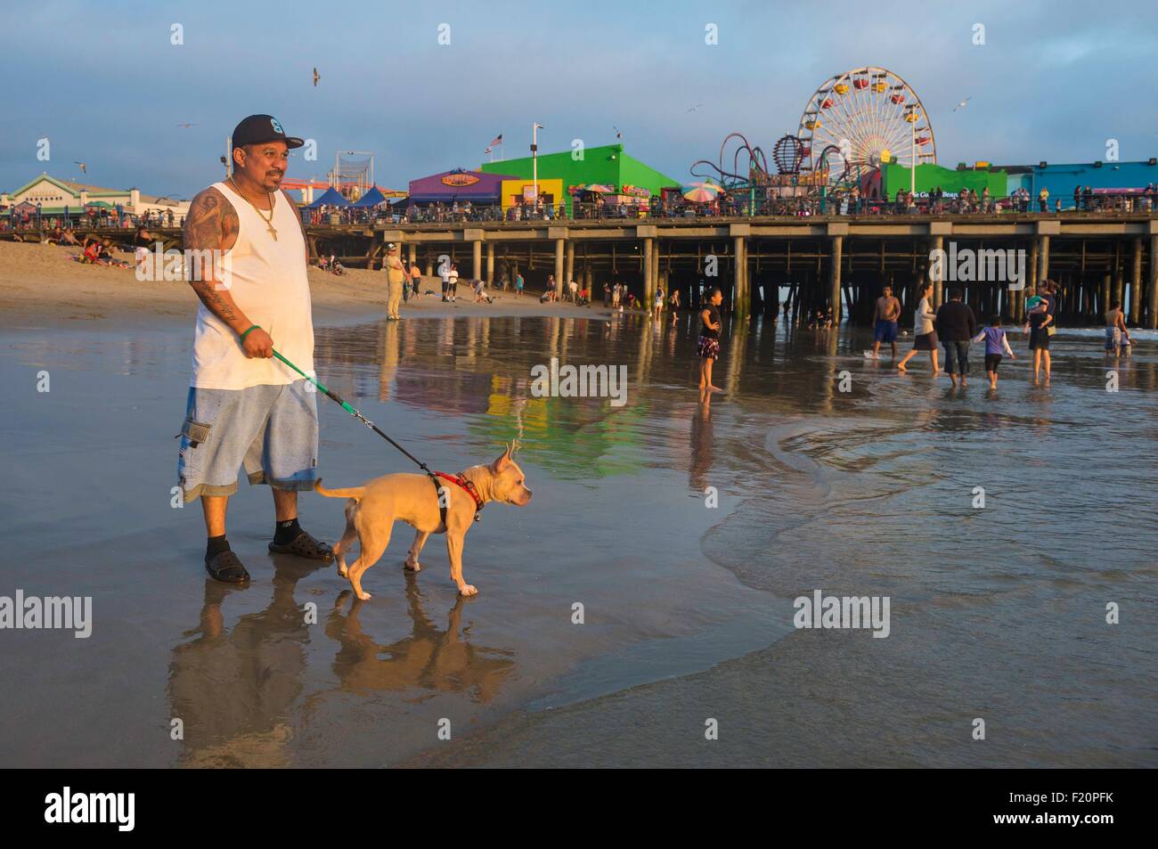 USA, California, Los Angeles, Santa Monica, Santa Monica Pier Stockfoto