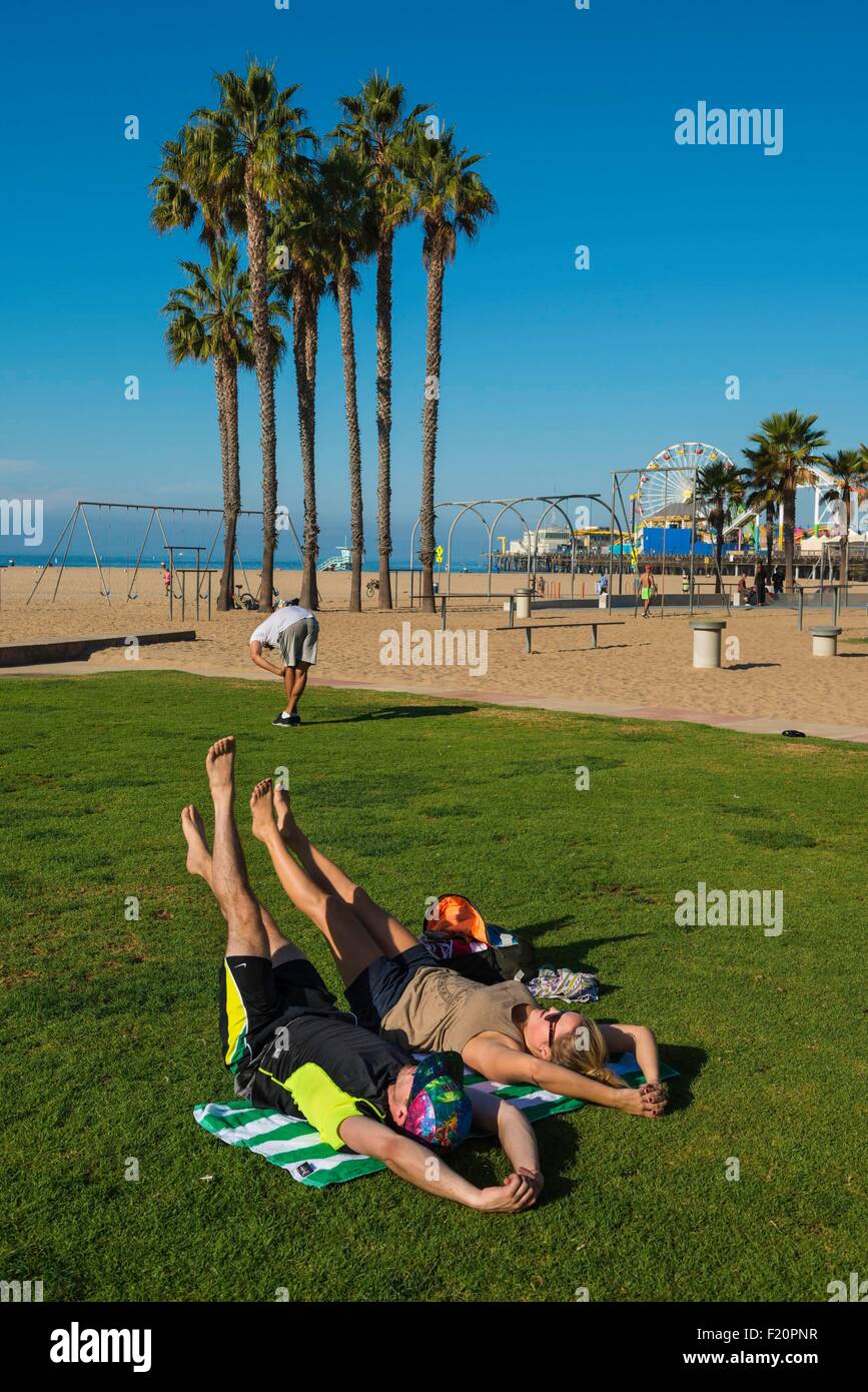 USA, California, Los Angeles, Santa Monica, sport training Stockfoto