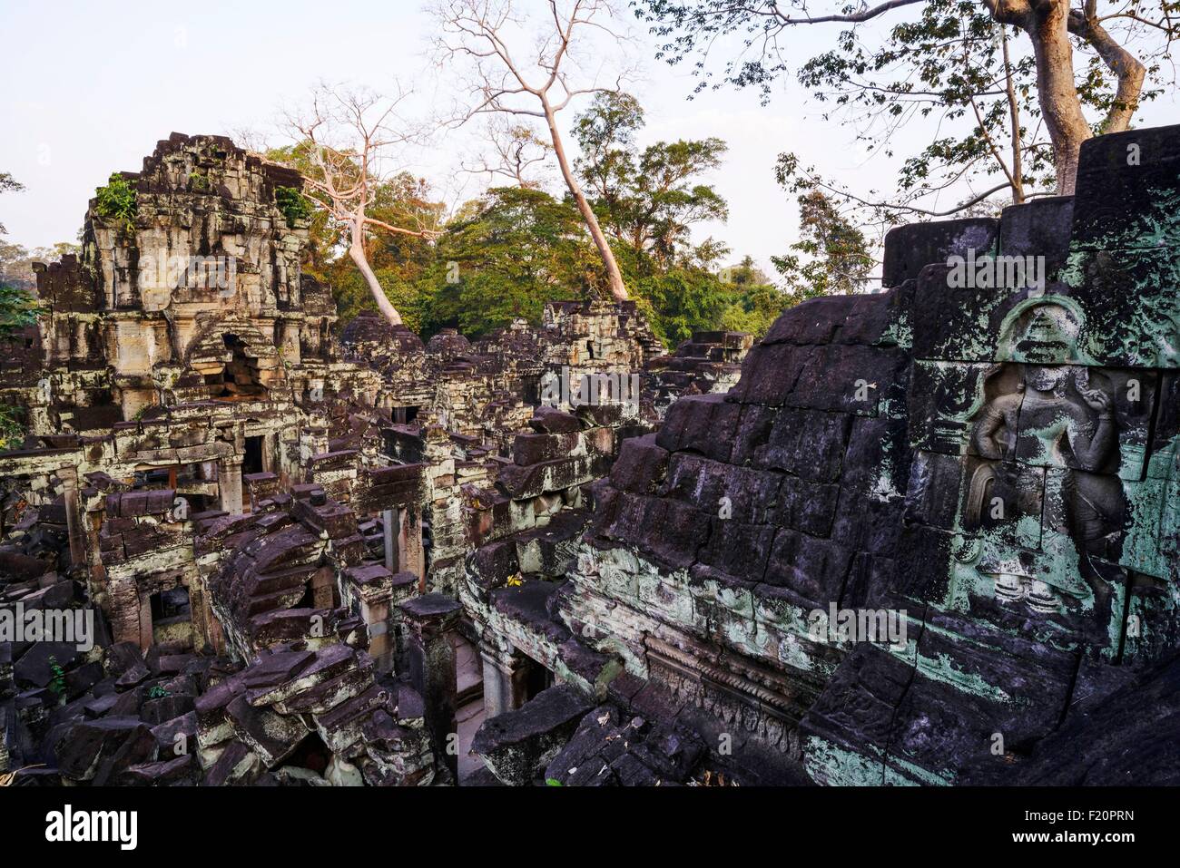 Kambodscha, Angkor als Weltkulturerbe der UNESCO, Preah Khan von Angkor, im Jahre 1191 von König Jayavarman VII gebaut aufgeführt Stockfoto