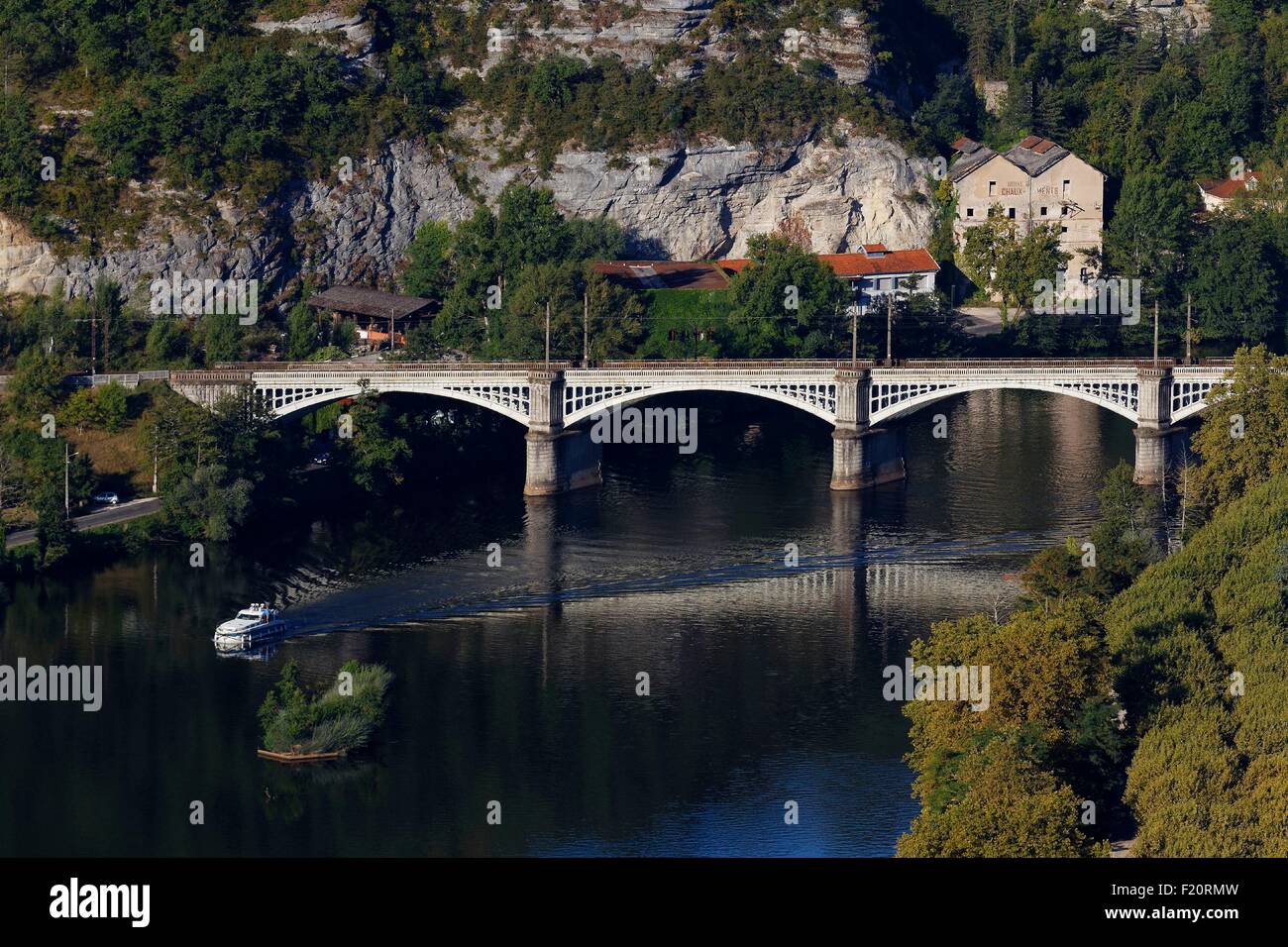 Frankreich, Lot, Bas Quercy, Cahors Schritt auf Möglichkeiten von Saint Jacques de Compostela, Gesamtansicht Stockfoto