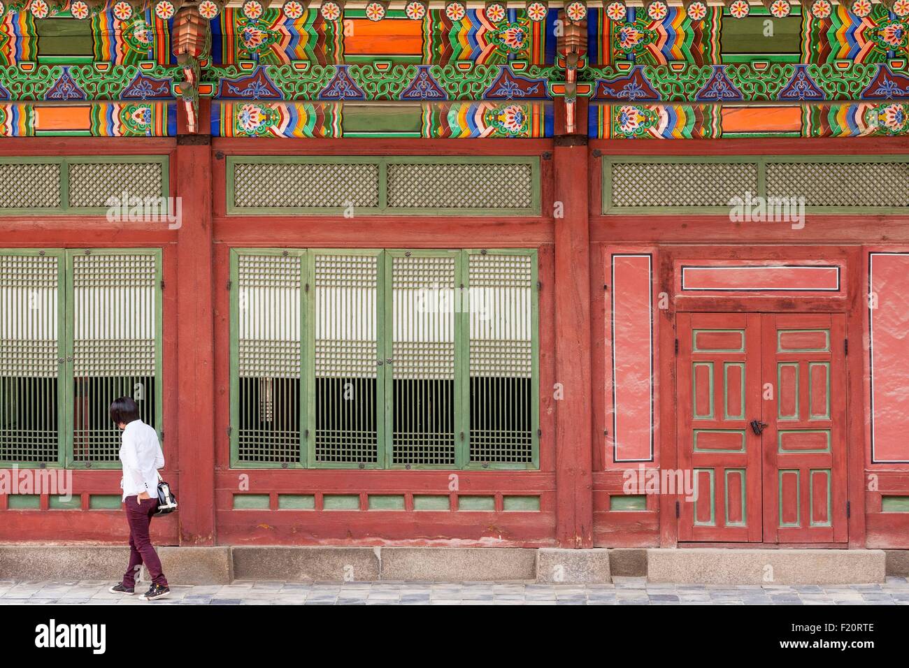 Südkorea, Seoul, Deoksugung Palast, der Königspalast der Joseon-Dynastie, Pavillon Stockfoto