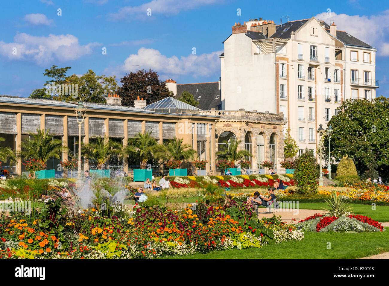 Frankreich, Ille et Vilaine, Rennes, Thabor parken, öffentliche Garten aus dem 18. Jahrhundert, der Orangerie Stockfoto