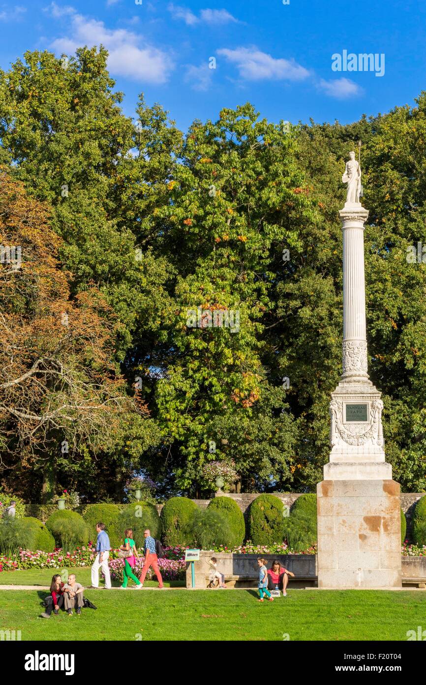 Frankreich, Ille et Vilaine, Rennes, Thabor parken, öffentliche Garten aus dem 18. Jahrhundert, Juli Spalte Stockfoto