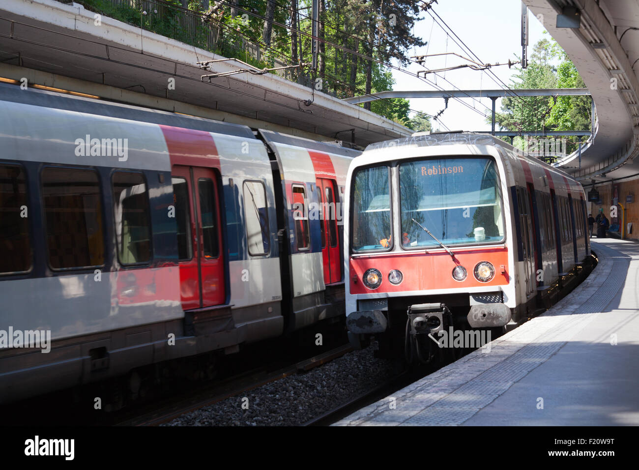 Gare de Cité Universitaire (Paris RER), Paris, Frankreich. Stockfoto