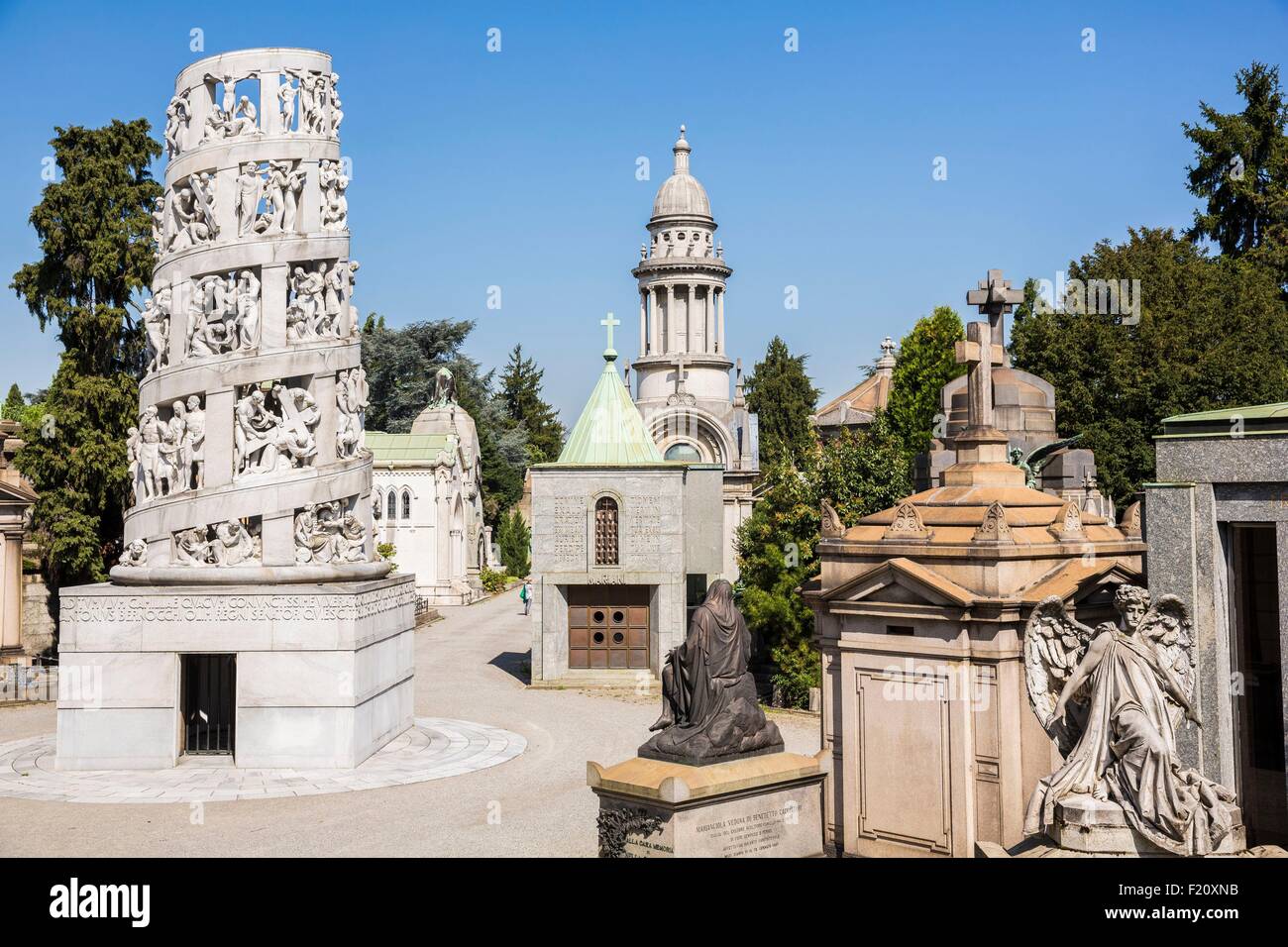 Italien, Lombardei, Mailand, der Monumentalfriedhof Stockfoto