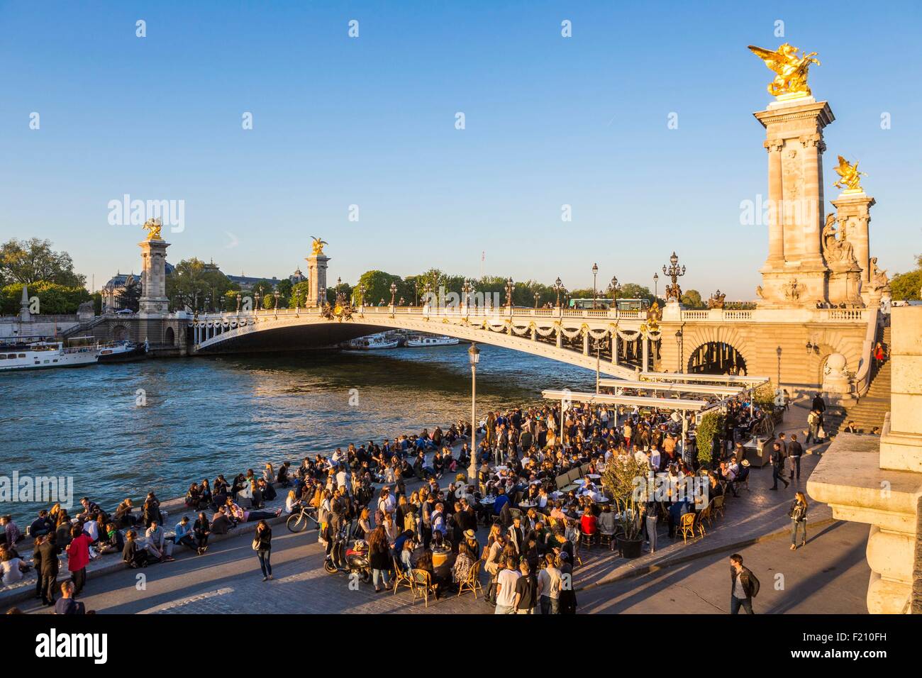 Frankreich, Paris, Bereich als Weltkulturerbe der UNESCO, die News-Berges, Sommerbar aufgeführt Stockfoto